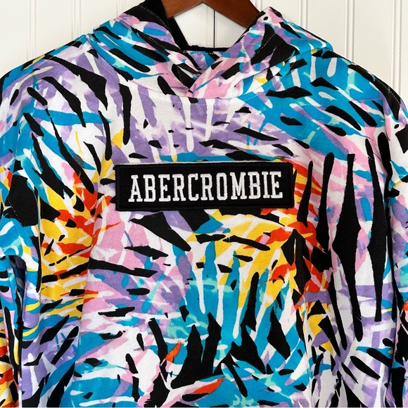 Abercrombie Kids Pull Over Hoodie Multi Color Removable Logo Size 15/16 - Picture 4 of 13